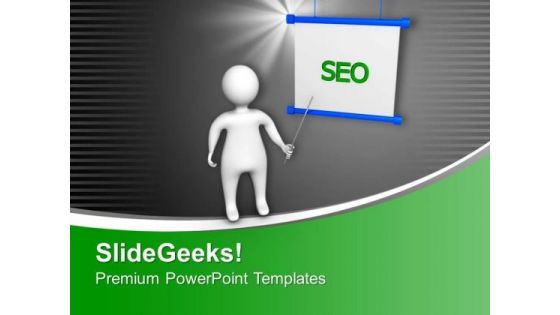 3d Figure Explains Seo Concept PowerPoint Templates Ppt Backgrounds For Slides 0713