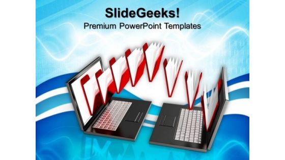 3d File Sharing Concept Network PowerPoint Templates And PowerPoint Themes 0912