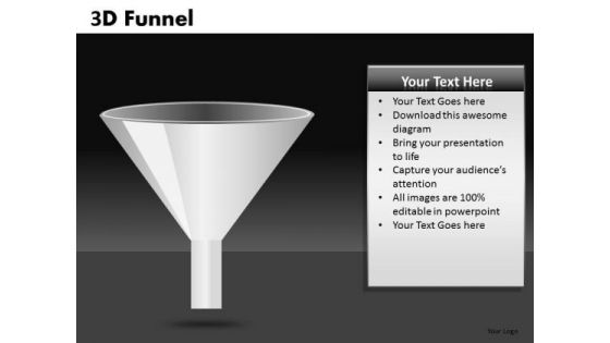 3d Funnel PowerPoint Clipart Graphics Slides