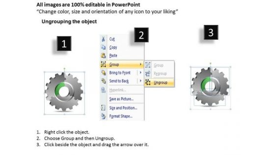 3d Gears Chart Business Marketing Ppt Elements Plan PowerPoint Templates