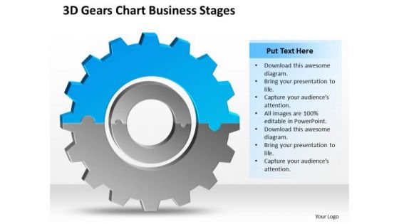 3d Gears Chart Business Stages Ppt Basic Plan PowerPoint Slides