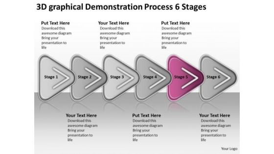 3d Graphical Demonstration Process 6 Stages Agricultural Business Plan PowerPoint Templates