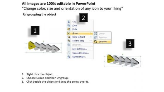 3d Graphical Navigation Arrows 5 Stages Circuit Diagram Maker PowerPoint Slides