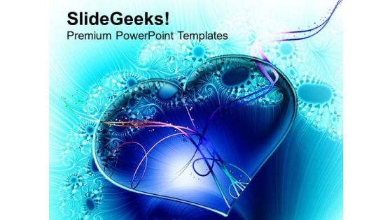 3d Heart For Science Theme PowerPoint Templates Ppt Backgrounds For Slides 0513