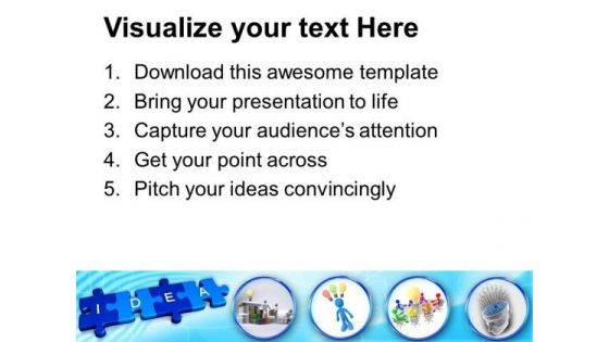 3d Idea Jigsaw Puzzle Business PowerPoint Templates And PowerPoint Themes 1012