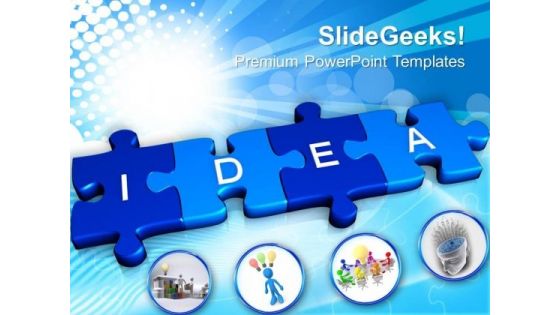 3d Idea Jigsaw Puzzle Business PowerPoint Templates And PowerPoint Themes 1012