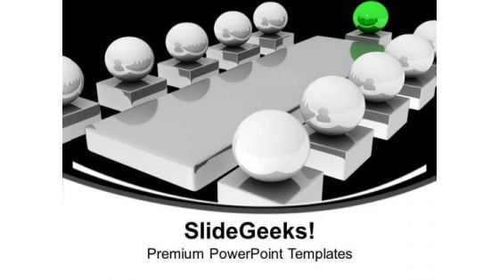 3d Illustration Business Meeting With Manager PowerPoint Templates Ppt Backgrounds For Slides 0213