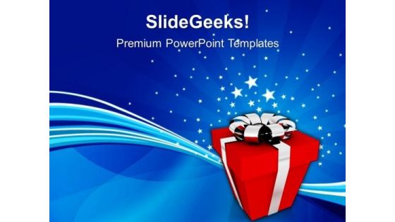 3d Illustration Of Gift Holiday PowerPoint Templates And PowerPoint Themes 0912