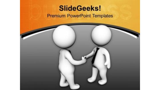 3d Illustration Of Handshake PowerPoint Templates Ppt Backgrounds For Slides 0713