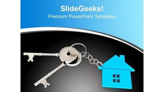 3d Illustration Of Home Key Concept PowerPoint Templates Ppt Backgrounds For Slides 0113