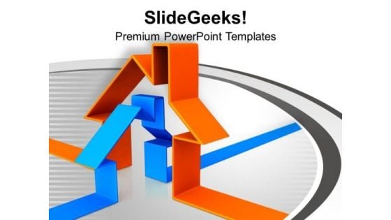 3d Illustration Of House Abstract PowerPoint Templates Ppt Backgrounds For Slides 0113