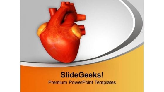 3d Illustration Of Human Heart Health PowerPoint Templates Ppt Backgrounds For Slides 0513