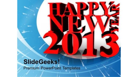 3d Illustration Of New Year Business PowerPoint Templates Ppt Backgrounds For Slides 1212