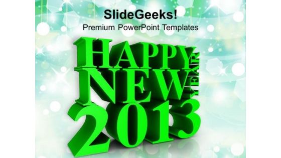 3d Illustration Of New Year Festival PowerPoint Templates Ppt Backgrounds For Slides 1212