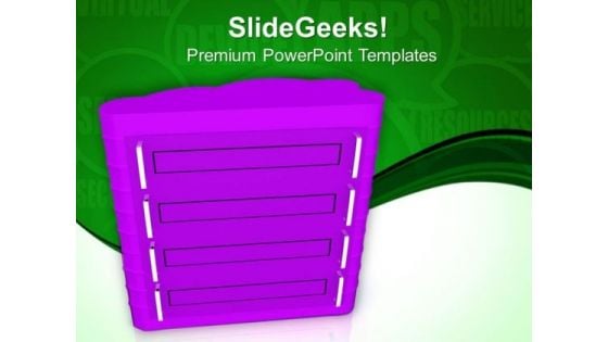 3d Illustration Of Server PowerPoint Templates Ppt Backgrounds For Slides 0713