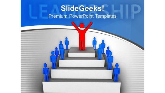 3d Illustration Of Successful Leader PowerPoint Templates Ppt Backgrounds For Slides 0713