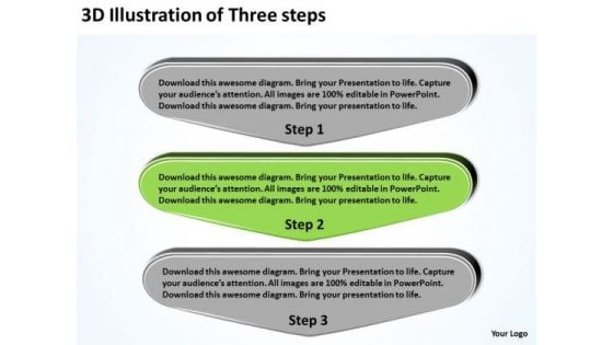 3d Illustration Of Three Steps Basic Business Plans PowerPoint Slides 3d Illustration Of Three Steps Basic Business Plans PowerPoint Slides