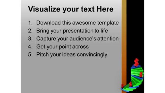 3d Illustration Raising Dollar PowerPoint Templates Ppt Backgrounds For Slides 0213