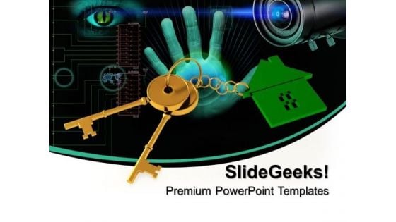 3d Image Home Key Security Success PowerPoint Templates And PowerPoint Themes 0912