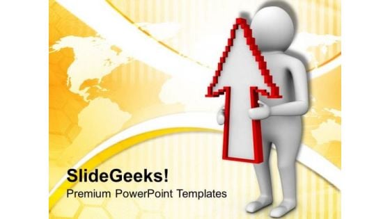 3d Image Of A Man With Arrow PowerPoint Templates Ppt Backgrounds For Slides 0713
