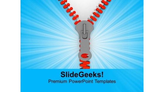 3d Image Of A Zip PowerPoint Templates Ppt Backgrounds For Slides 0813