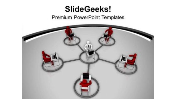 3d Image Of Business Network PowerPoint Templates Ppt Backgrounds For Slides 0713