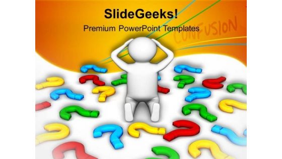 3d Image Of Confused Man PowerPoint Templates Ppt Backgrounds For Slides 0813