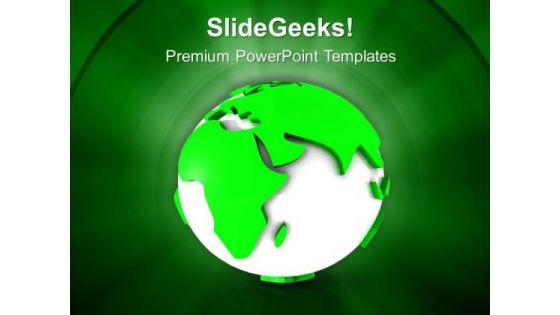 3d Image Of Green Earth PowerPoint Templates Ppt Backgrounds For Slides 0813