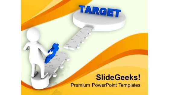 3d Image Of Puzzle Target PowerPoint Templates Ppt Backgrounds For Slides 0713