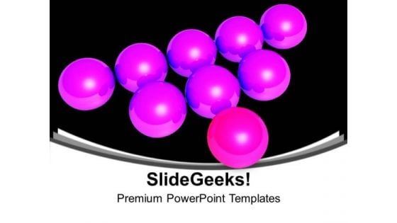 3d Image Of Set Of Pink Balls PowerPoint Templates Ppt Backgrounds For Slides 0213