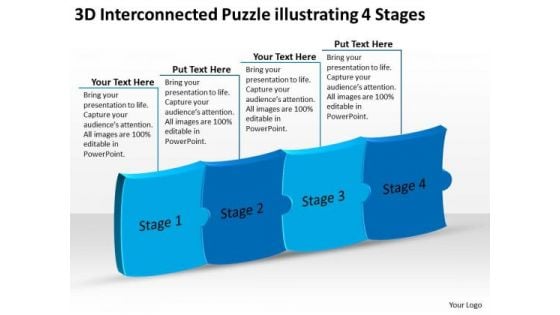 3d Interconnected Puzzle Illustrating 4 Stages Flowchart Programs PowerPoint Templates 3d Interconnected Puzzle Illustrating 4 Stages Flowchart Programs PowerPoint Templates