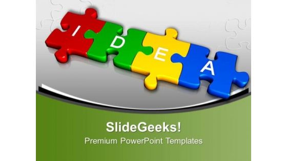 3d Jigsaw Puzzles Forms Idea InnovationPowerPoint Templates Ppt Backgrounds For Slides 0113