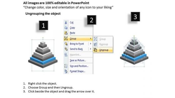 3d Layers Forming Pyramid Structure Hierarchies Ppt Business Plans Online PowerPoint Slides