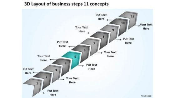 3d Layout Of Business Steps 11 Concept 30 60 90 Day Plan PowerPoint Slides