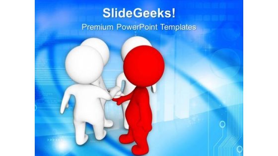 3d Leader Making A Deal PowerPoint Templates Ppt Backgrounds For Slides 0713 3d Leader Making A Deal PowerPoint Templates Ppt Backgrounds For Slides 0713