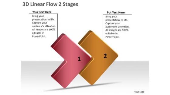 3d Linear Flow 2 Stages Home Electrical Wiring PowerPoint Templates