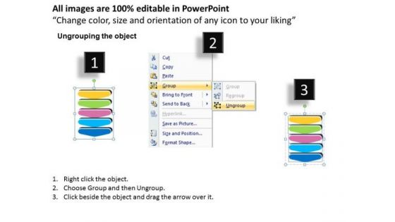 3d Linear Flow Visual Representation Business Tech Support PowerPoint Slides