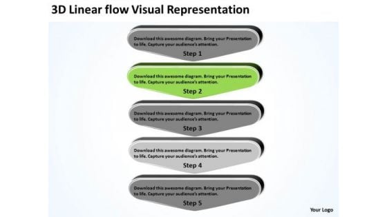 3d Linear Flow Visual Representation Pharmacy Business Plan PowerPoint Slides