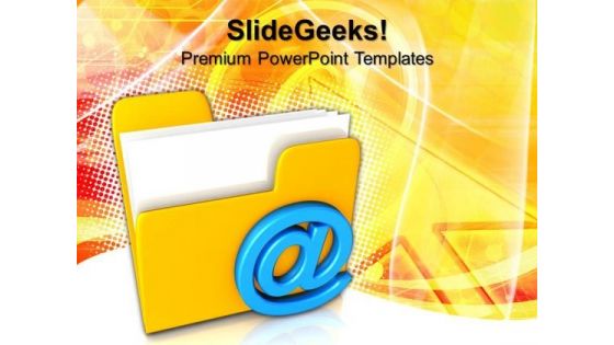 3d Mail Folder Internet PowerPoint Templates And PowerPoint Themes 0812