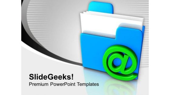 3d Mail Folder Internet Technology PowerPoint Templates Ppt Backgrounds For Slides 1212