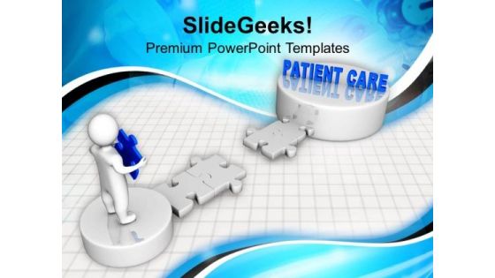 3d Man And Patient Care PowerPoint Templates Ppt Backgrounds For Slides 0213