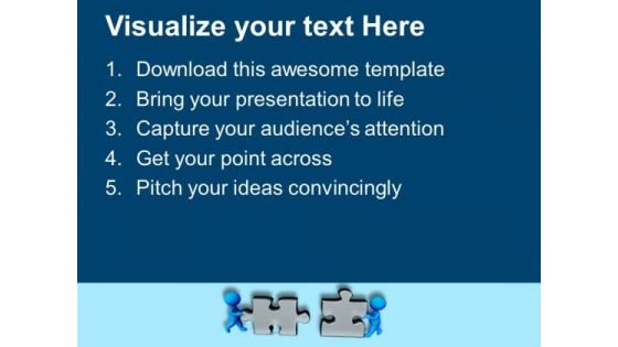 3d Man Assembling Business Puzzle PowerPoint Templates Ppt Backgrounds For Slides 0413