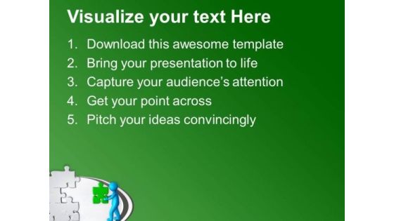 3d Man Building Puzzle PowerPoint Templates Ppt Backgrounds For Slides 0713 Slide02