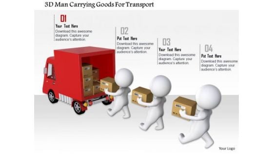 3d Man Carrying Goods For Transport