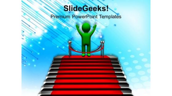 3d Man Celebarting Success PowerPoint Templates Ppt Backgrounds For Slides 0113