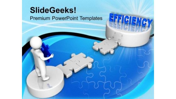 3d Man Corss Path To Efficiency Business PowerPoint Templates Ppt Backgrounds For Slides 0113