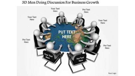 3d Man Doing Discussion For Business Growth