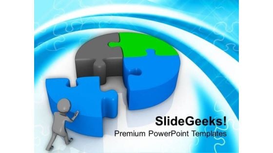 3d Man Fixing Round Puzzle PowerPoint Templates Ppt Backgrounds For Slides 0813