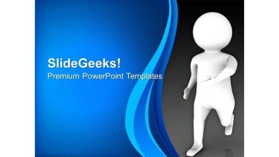 3d Man In Running Position PowerPoint Templates Ppt Backgrounds For Slides 0713