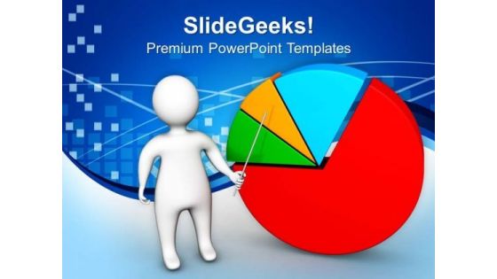 3d Man Presenting Business Chart PowerPoint Templates Ppt Backgrounds For Slides 0413